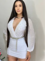 Bory branco de tule stras 5