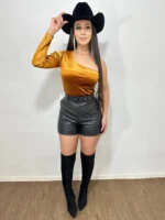 Bory de veludo mula manca dourado 4