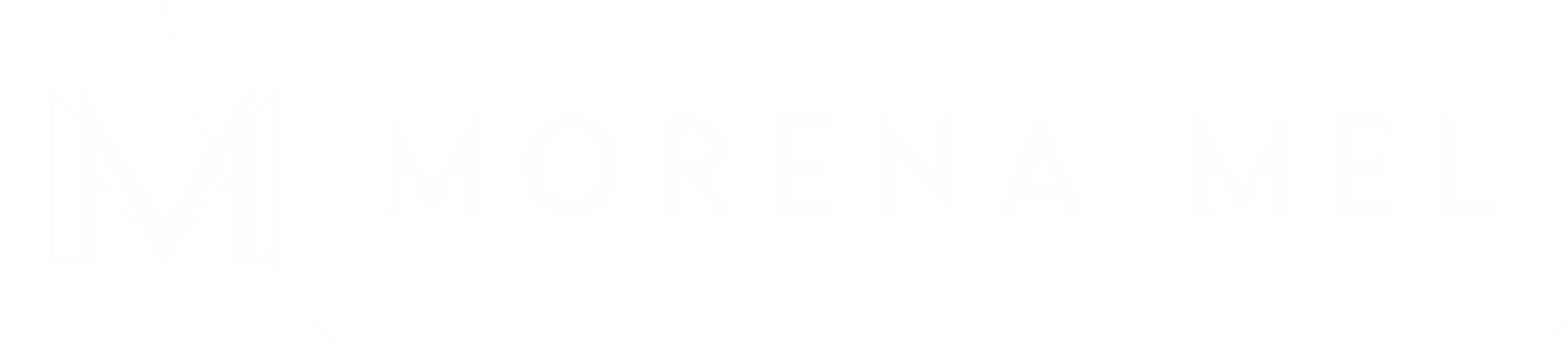 Loja Morena Mel foto logo horizontal branco sem fundo