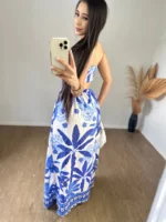 Vestido Azul estampado 4