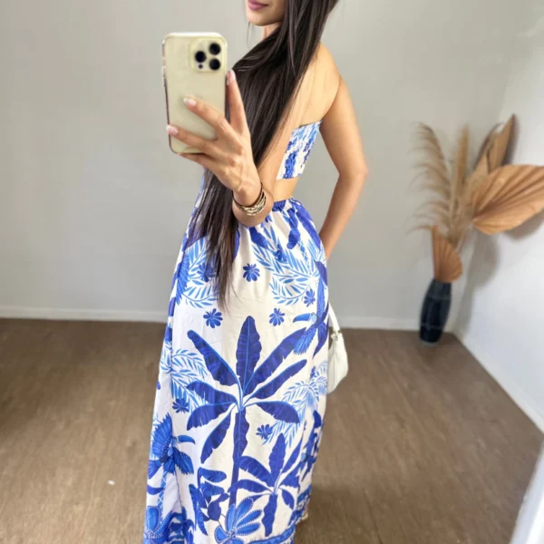 Vestido Azul estampado 4