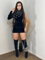 Vestido mula manga nula brilhantes 02