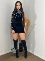 Vestido mula manga nula brilhantes 03